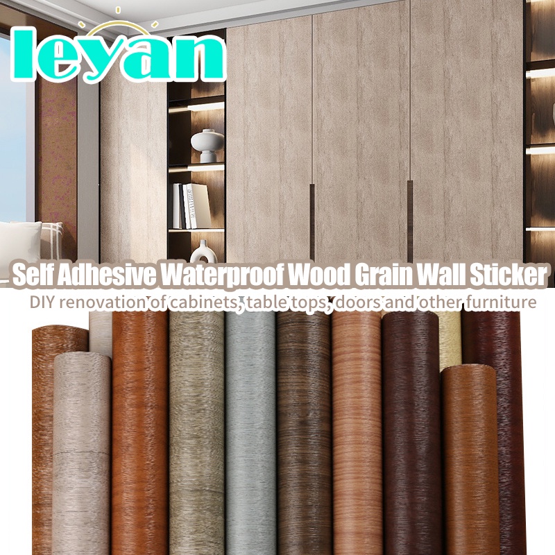 Wood Grain Wallpaper Self Adhesive Decorative Film for Living Room ...