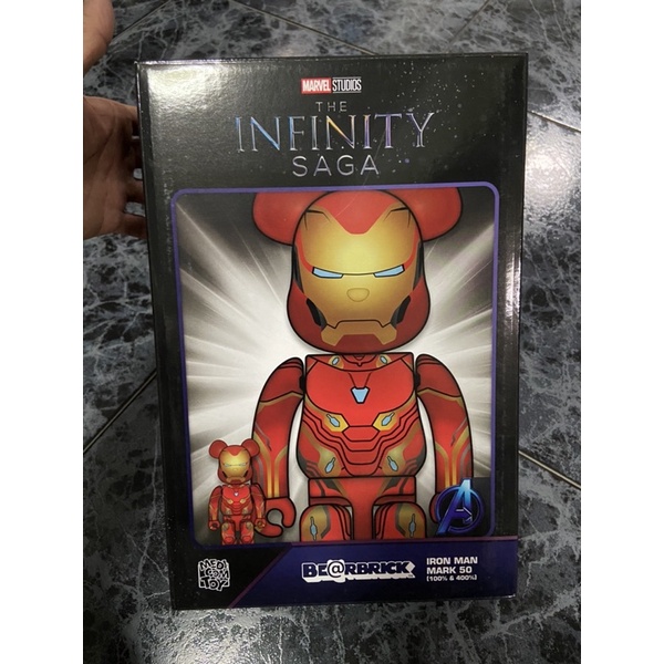 400% + 100% Iron man mark 50 bearbrick Ironman mk 50 marvel