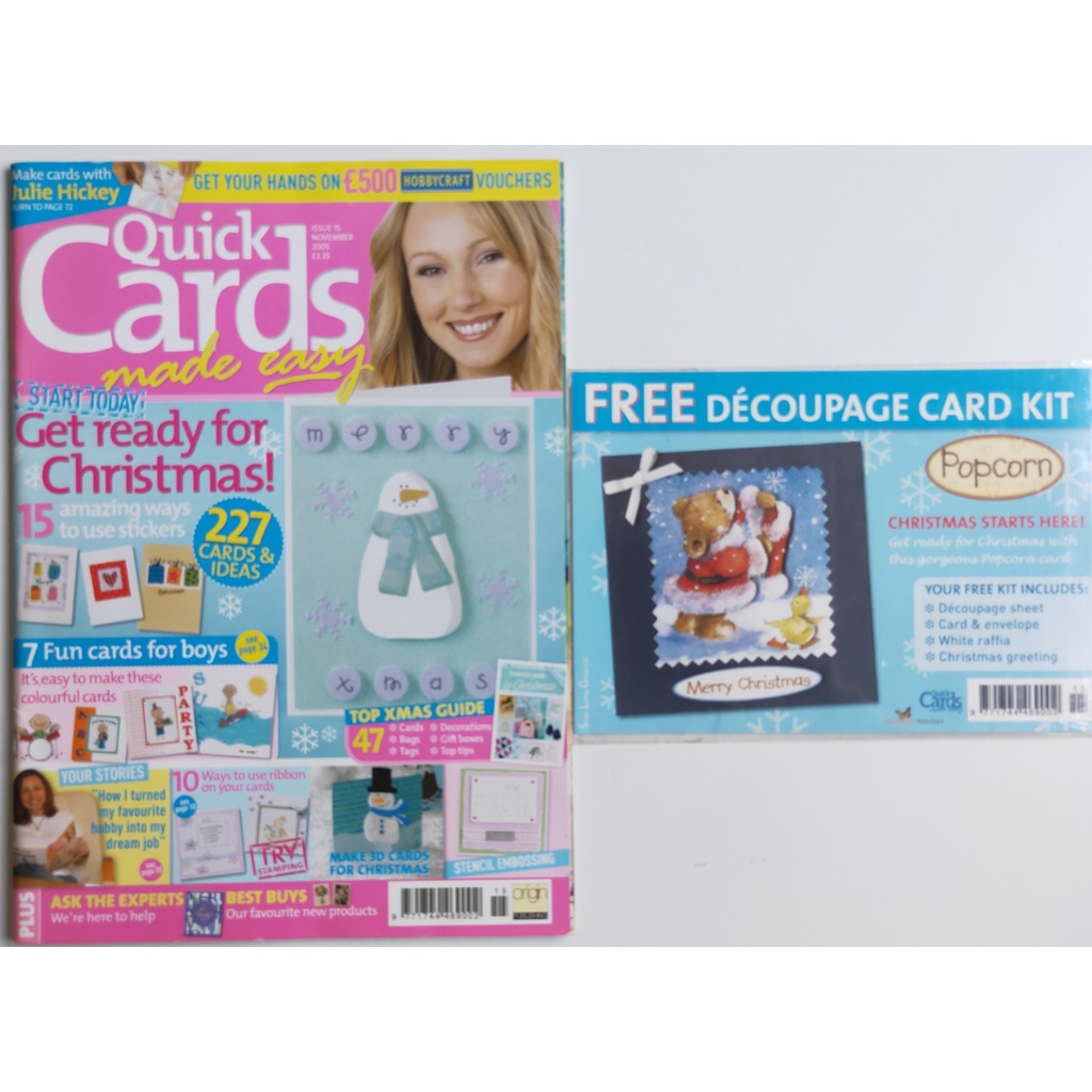 [USED] [QC 015] [With Free Decoupage Card Kit] Quick Cards Made Easy UK