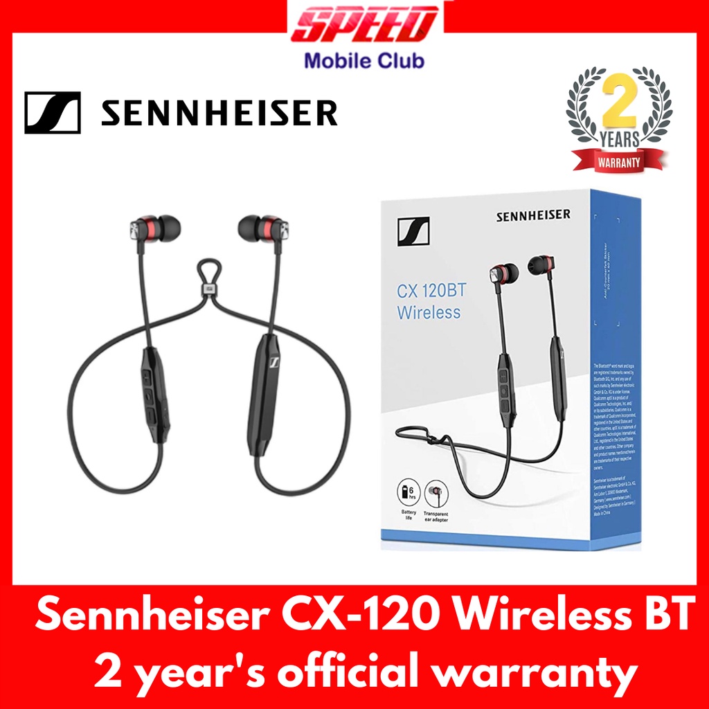 Sennheiser CX 120BT Wireless Bluetooth in Ear Neckband Headphone with ...