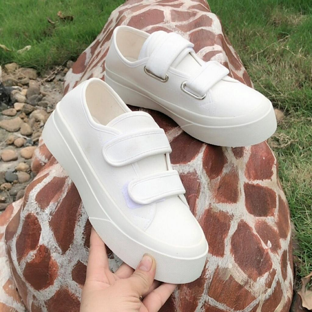 White velcro trainers on sale ladies