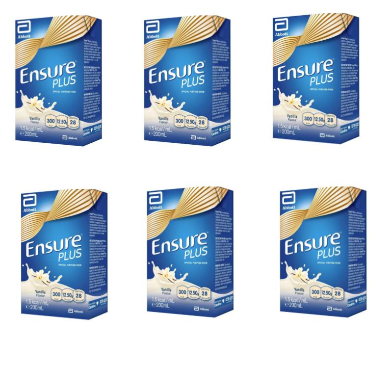 [Bundle of 6] Ensure Plus Vanilla (200ml) | Shopee Singapore