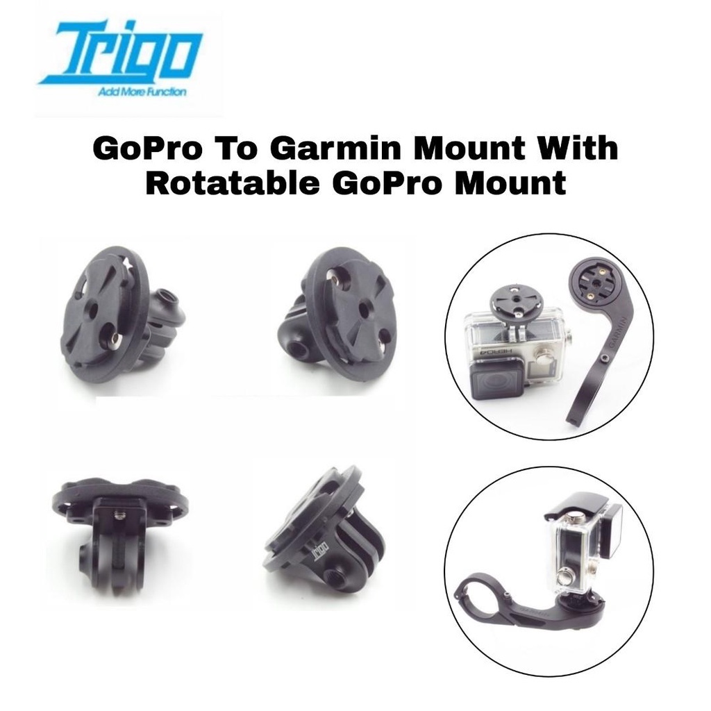 Trigo GoPro To Garmin Mount With Rotatable GoPro Mount Shopee Singapore
