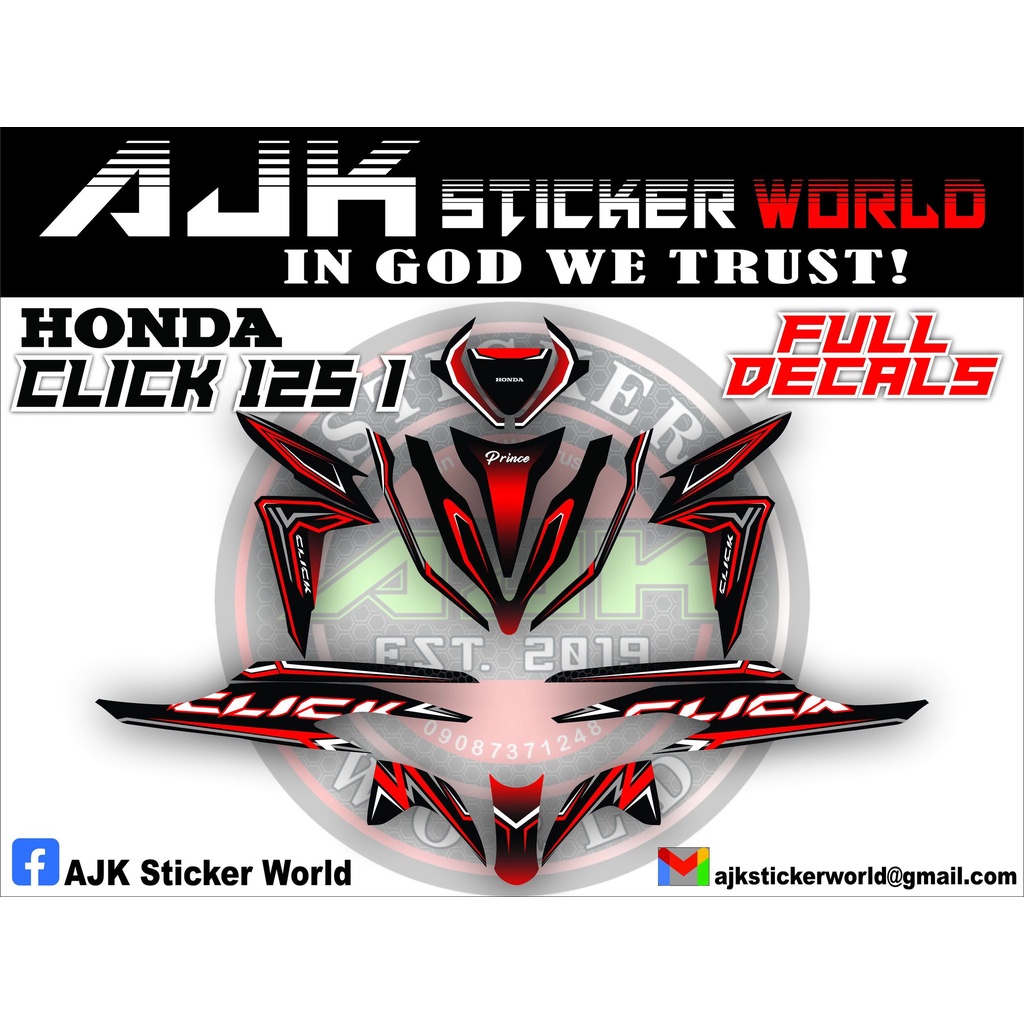 Honda Click 125 i Full Decals | Shopee Singapore