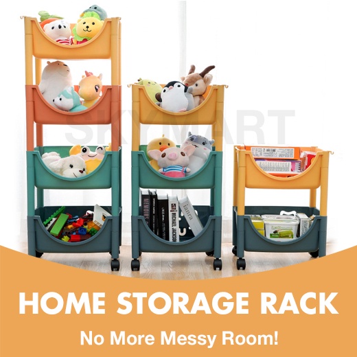 Home Storage Rack Foldable Rack Trolley Rack Toy organiser Toy Rack