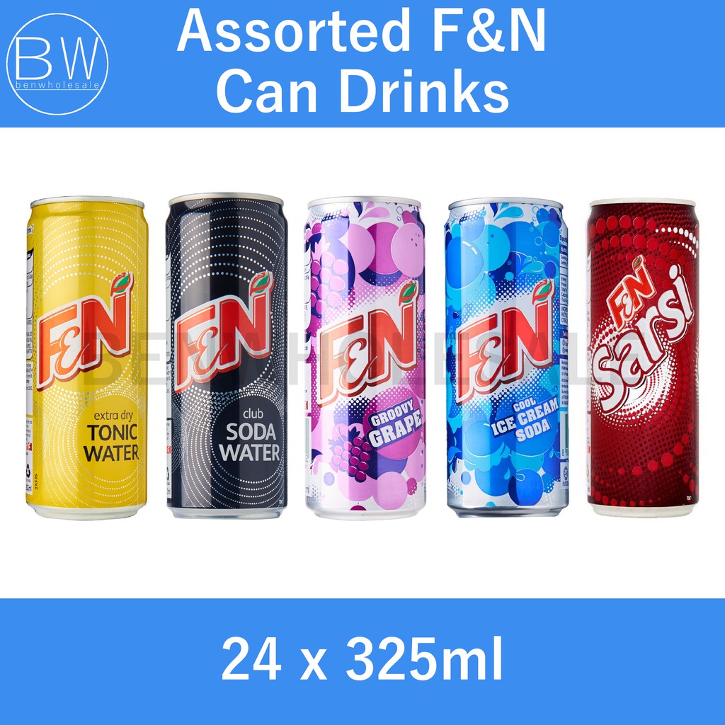 Assorted F&N Can Drinks (Tonic Water / Grape / Ice Cream Soda / Sarsi ...