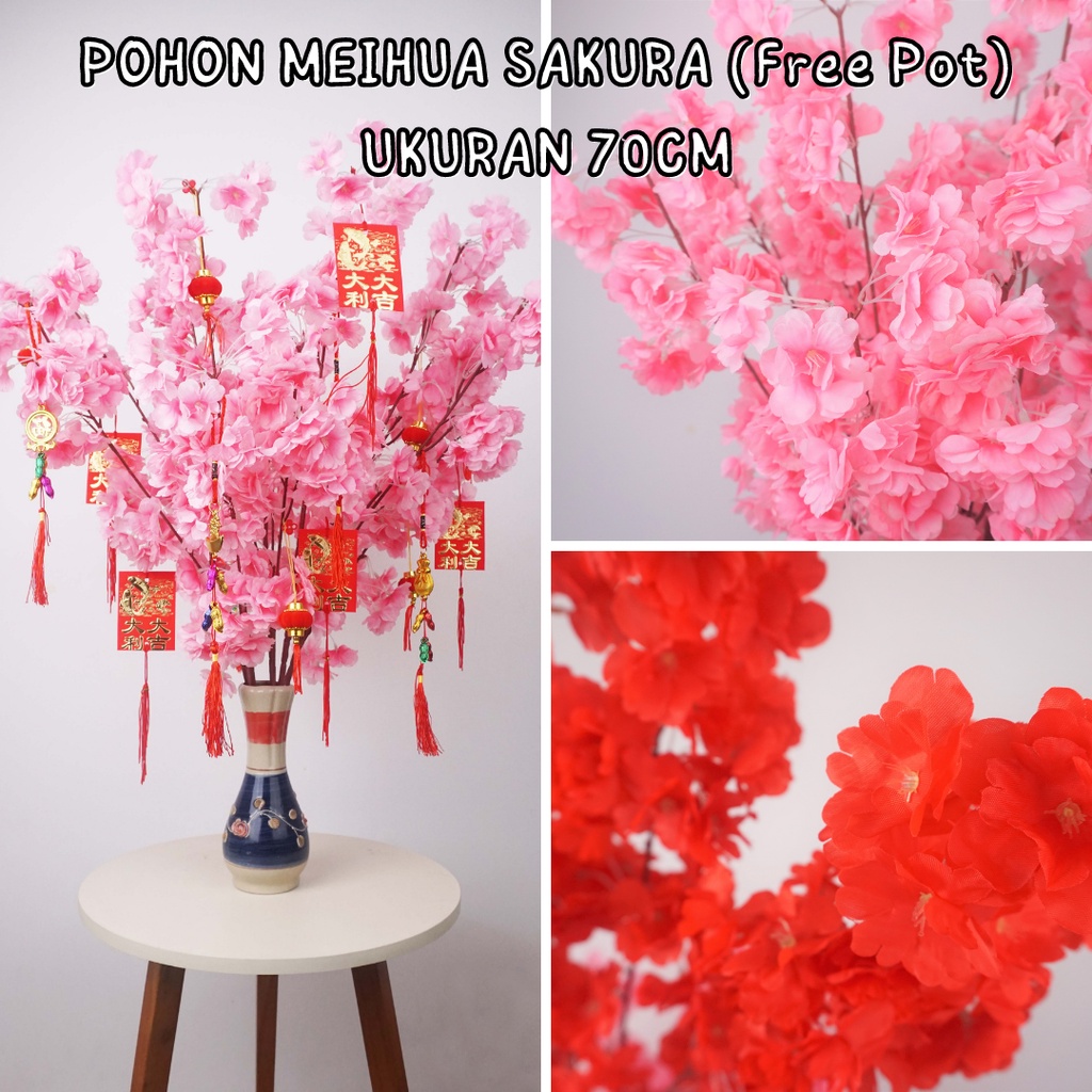 Decorative Meihua Angpao Tree Chinese New Year Tree Cherry Blossom ...