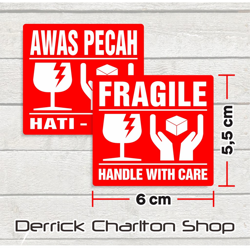 Fragile Handle Label Sticker with Care Sticker Beware of Breakage of ...