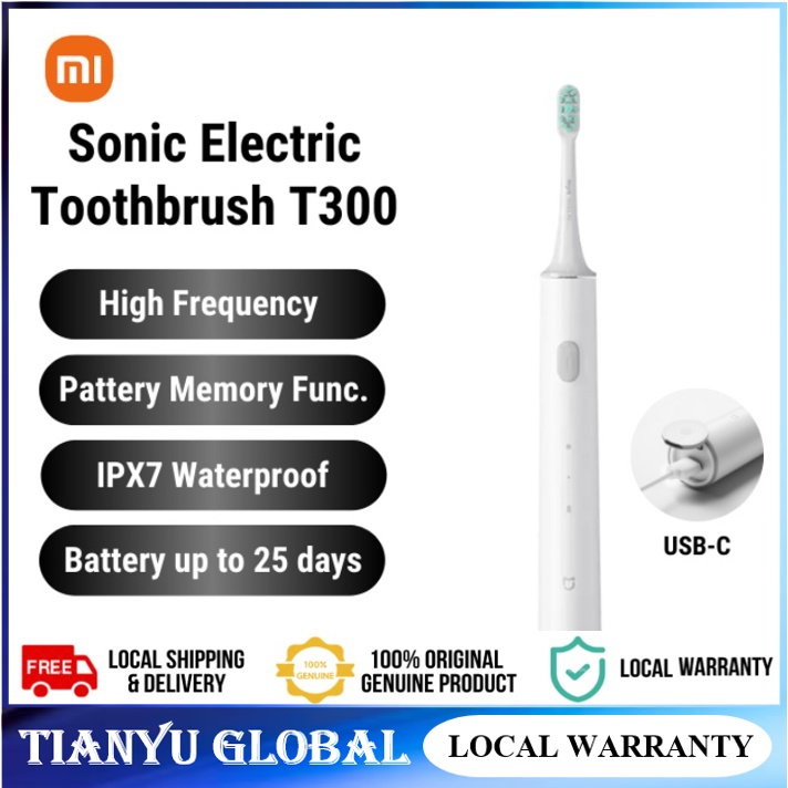 Xiaomi Mijia Mi Sonic Electric Toothbrush T300 Rechargeable 2 Modes