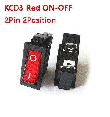 10pcs KCD3 Rocker Switch ON-OFF 2 Position 3 Pin Electrical equipment ...