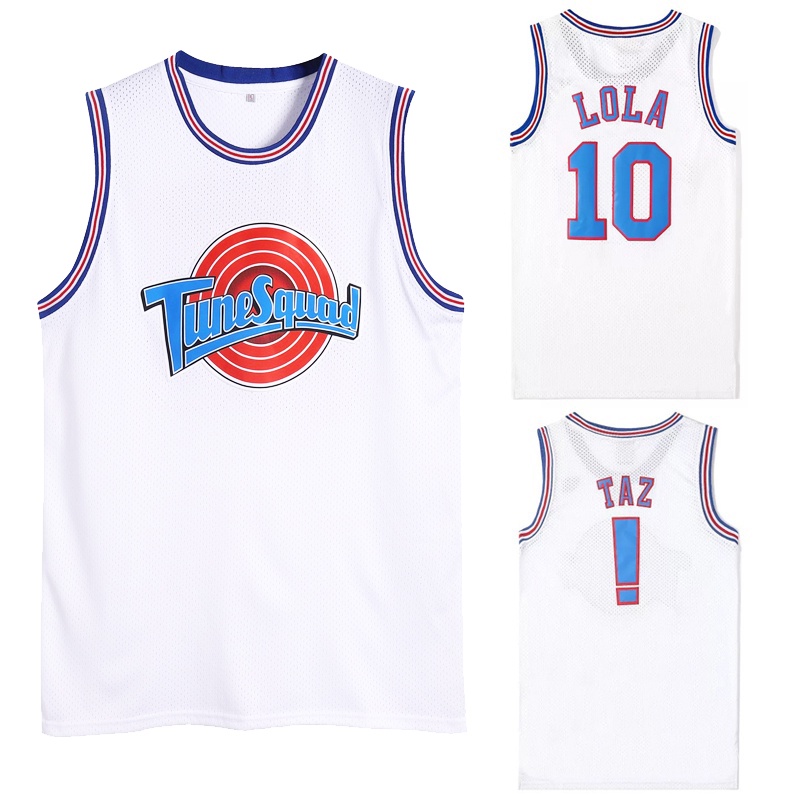 Space Jam Tune Team 1 BUGS 10 LOLA Rabbit Basketball Team Jersey Spliced Digital Top Sportswear