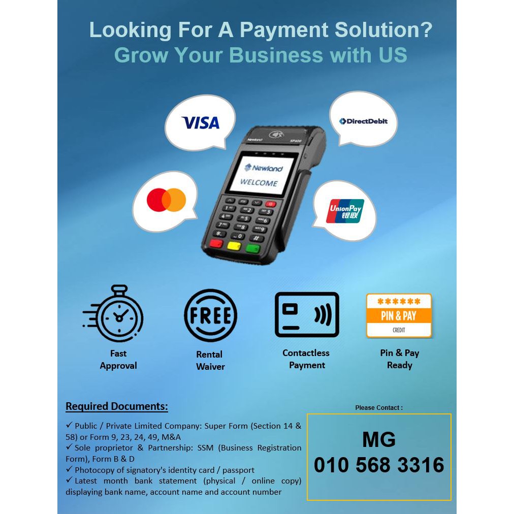 Credit Card Terminal Merchant Machine (WIRELESS) | Shopee Singapore