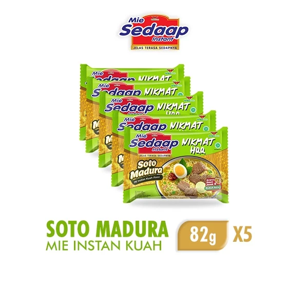 Sedaap Mie Instan Kuah Soto Madura Bag 82 gr x5