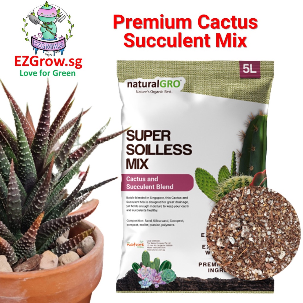 NaturalGRO Super Soilless Cactus and Succulent Blend (5L) | Shopee ...