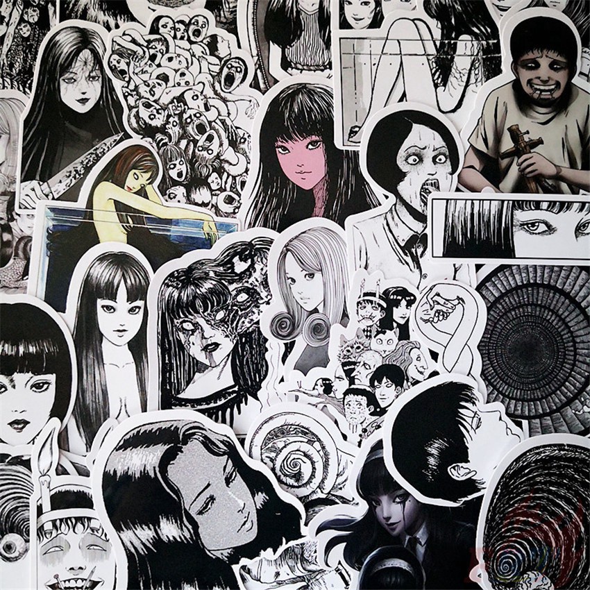 Anime Cartoon Sticker Set Junji Ito Tomie Animiteddo Horror Style ...