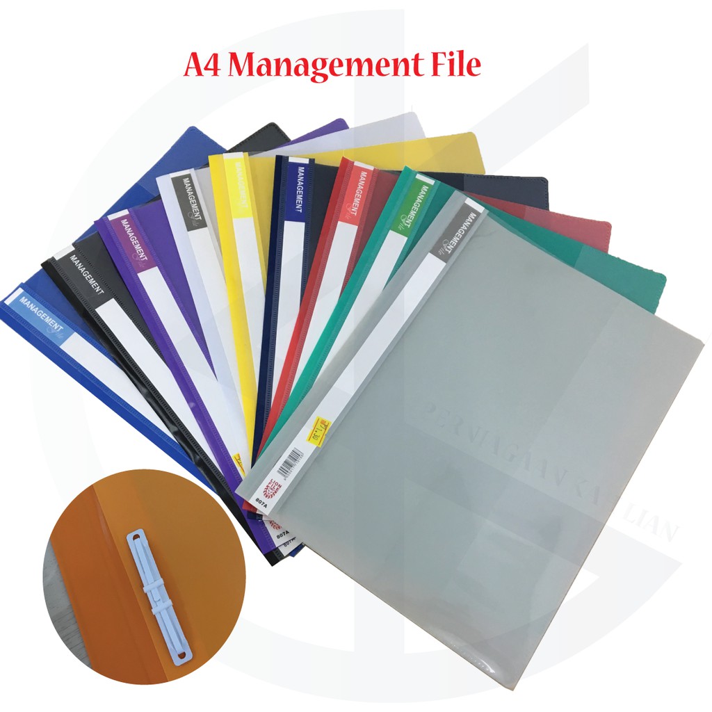 Lion Size A4 PP Management File 807A / Coloured Plastic Management File ...