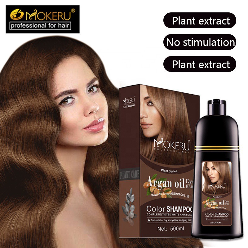 [MOKERU] Argan Oil Color Shampoo [9 Colours] Long-lasting Plant-based ...