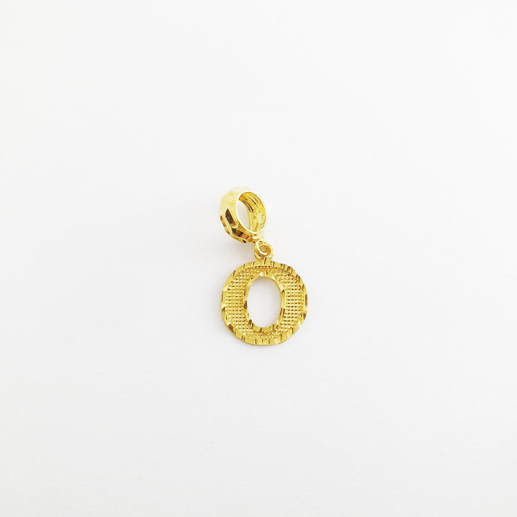 Gold letter clearance o pendant