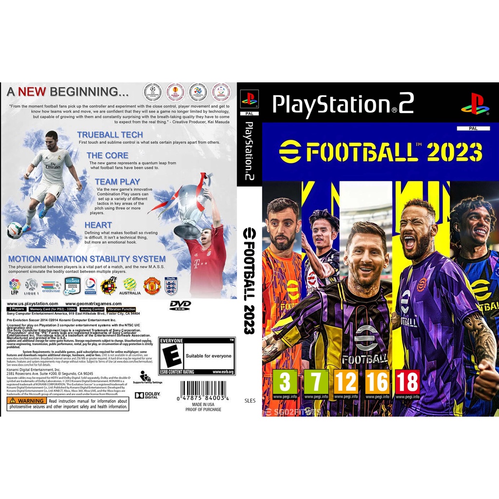 Pro Evolution Soccer 2023 PES 23 LATEST UPDATED PLAYER (CD Games PS2 ...