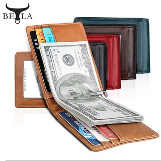 Hot Selling PU Leather Money Clip Short Wallets for Men - China