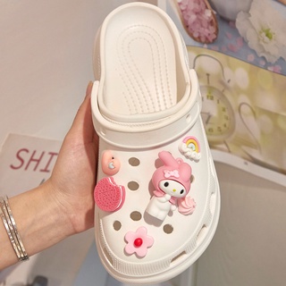 10Pcs Sanrioed Cinnamoroll Crocs Charms Kawaii Shoes Accessories Anime  Sandals Ornaments Cute Decorations DIY Material Girl