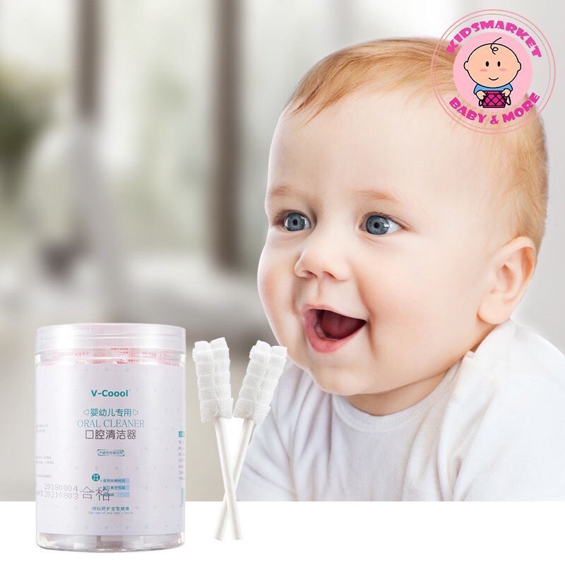 [Box of 30 packs of 2 economical heads] VCool tongue gauze for baby