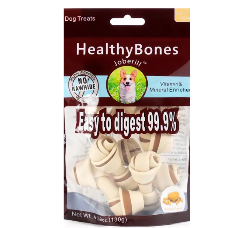 Dog Dental Chew Treats RawhideFree Bones with Milk, Chicken, and