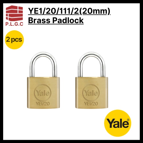 Lot De 2 Cadenas En Laiton Yale Y110B/20/111/2 – 20mm, Neufs