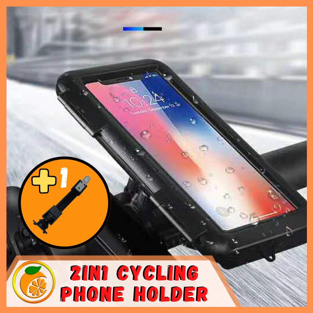 2 IN 1 Cycling Phone Holder Motor Phone Holder Waterproof Case Bike Holder  Mount 4.7-6.8 inch motorcycle Phone Holder
