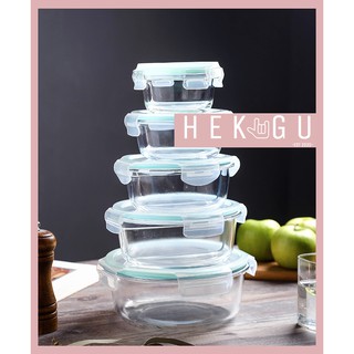 Food storage container with handle, Handy range, 2000 ml, made from glass  - Glasslock