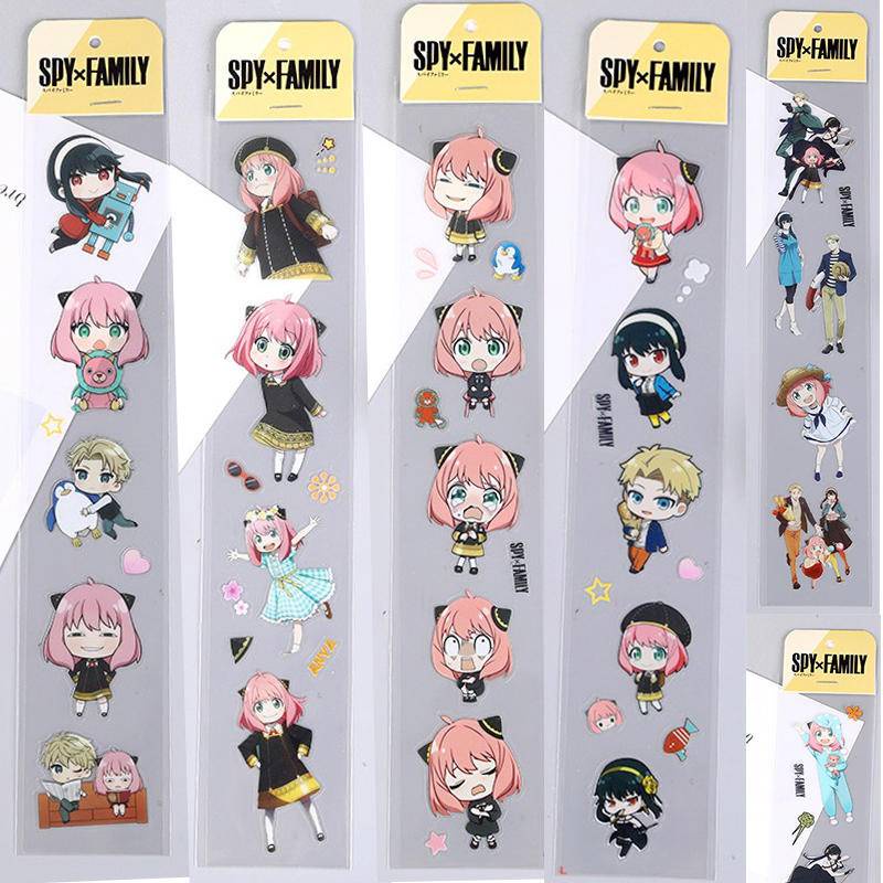 SPYxFAMILY Loid Forger Anya Forger Yor Forger Stickers PET Transparent ...