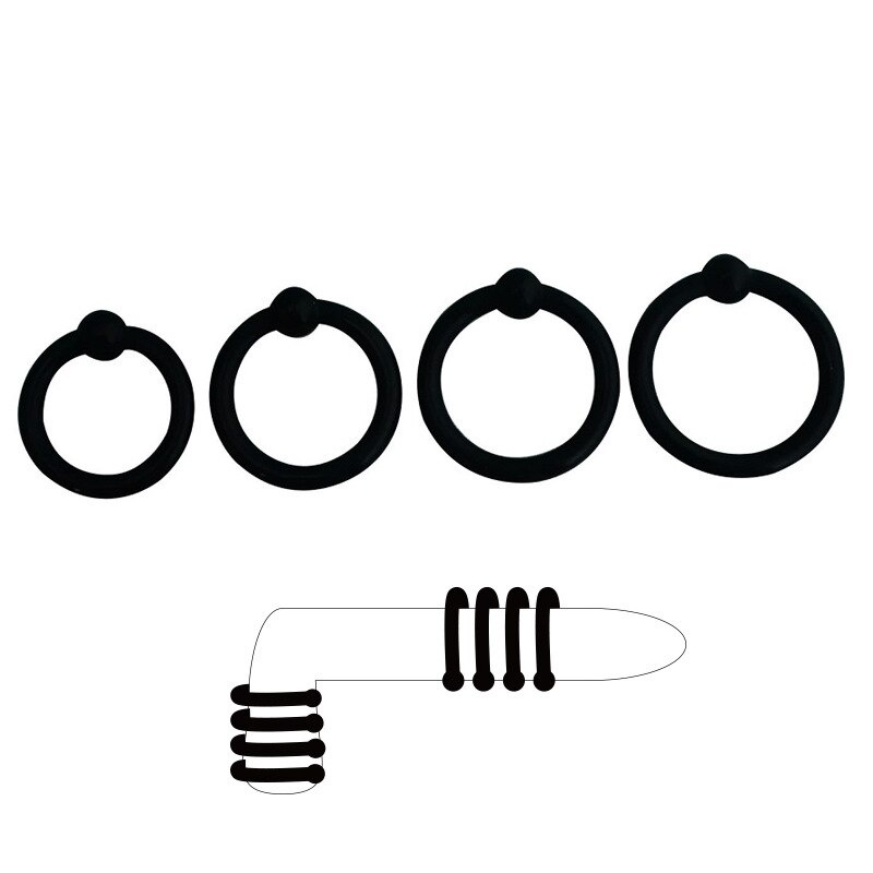4Pcs/set Cock Ring Delay Ejaculation Lasting Erection Penis Scrotum ...