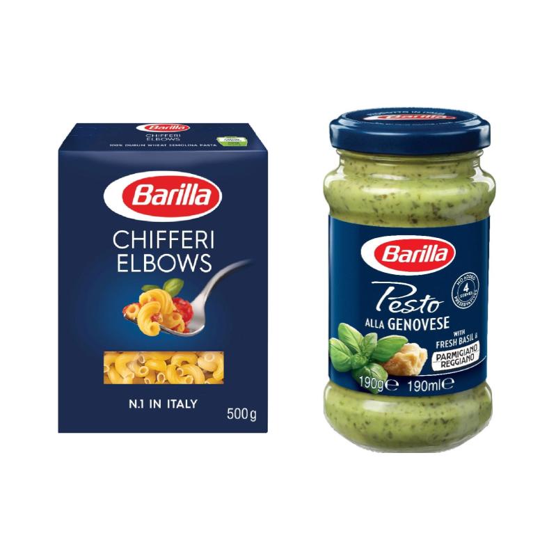 (Bundle Deal) Barilla Chifferi Elbows 500g + Barilla Pesto Genovese