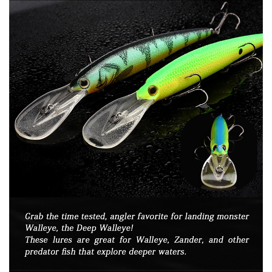 【Stock】9g/11cm fishing baits lures Mino Crankbait Lure Sinking Minnow ...