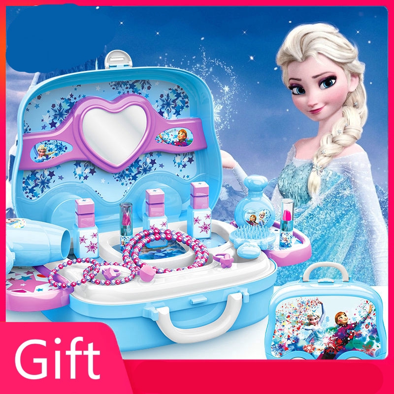 Disney Frozen Princess Makeup Box Suitcase Elsa Anna Pretend Play Kids ...