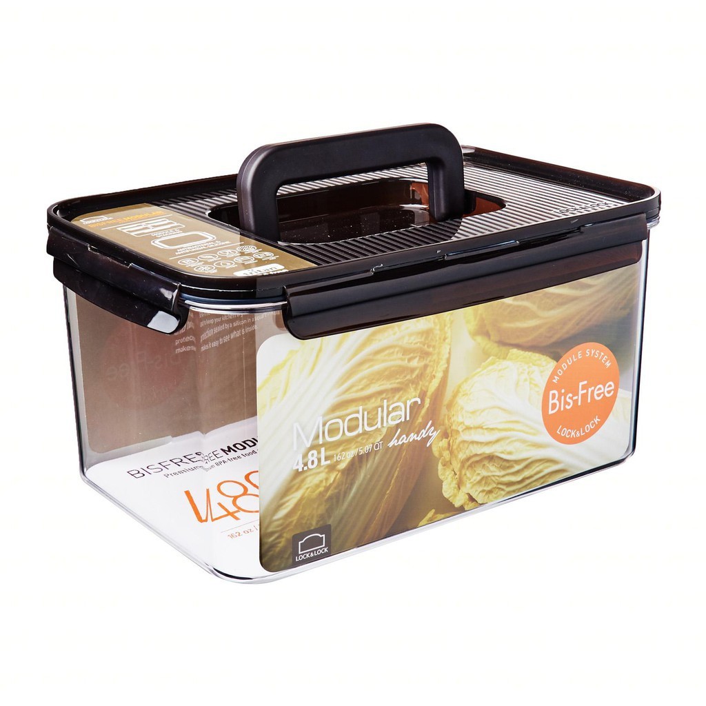 LocknLock Official Bisfree Modular Food Container With Handle 4.8L Rect ...