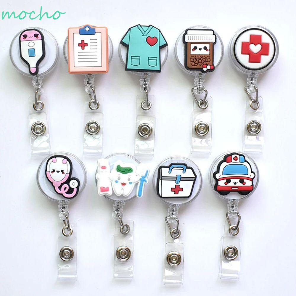 MOCHO Retractable Badge Reel School Supplies Cartoon Chest Card Holder ...