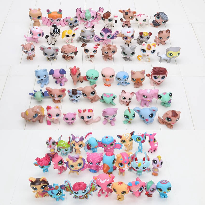 IN STOCK 6psc set Cute Animals Littlest Pet Shop LPS cat dog sheep Animals Shop Action Figure toys Shopee Singapore