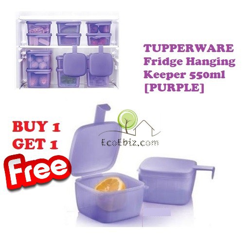 TUPPERWARE BUY1FREE1: Fridge Hanging Keeper 550ml [PURPLE] (Food Fridge ...