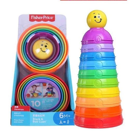 Fisher Price Brilliant Basics Stack Roll Cups For 6M Shopee Singapore