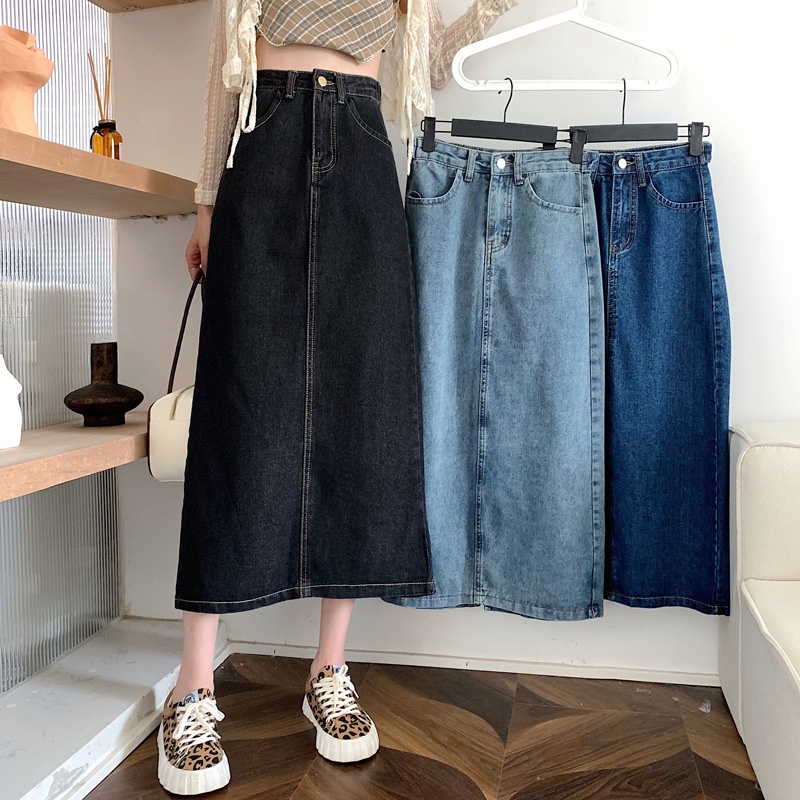 Plus size shop denim skirt 5xl