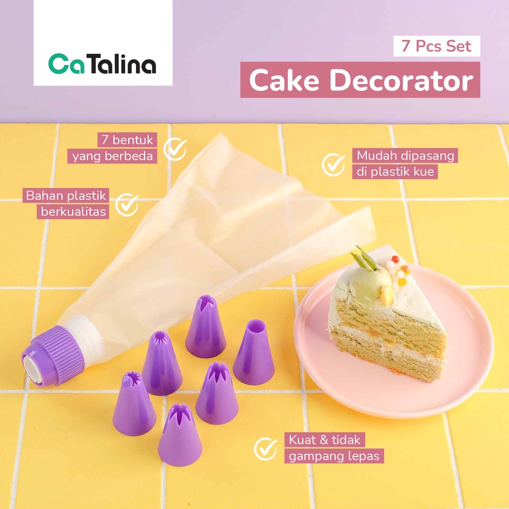 Spuit Dekorasi Kue Penghias Kue Tar Pipping Bag Set Nozzle Cake Decoration - Gambar 2