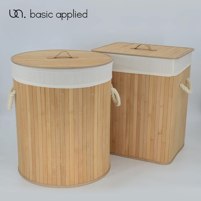 Bamboo Laundry Basket Natural Look Laundry Bag Zen Style Laundry