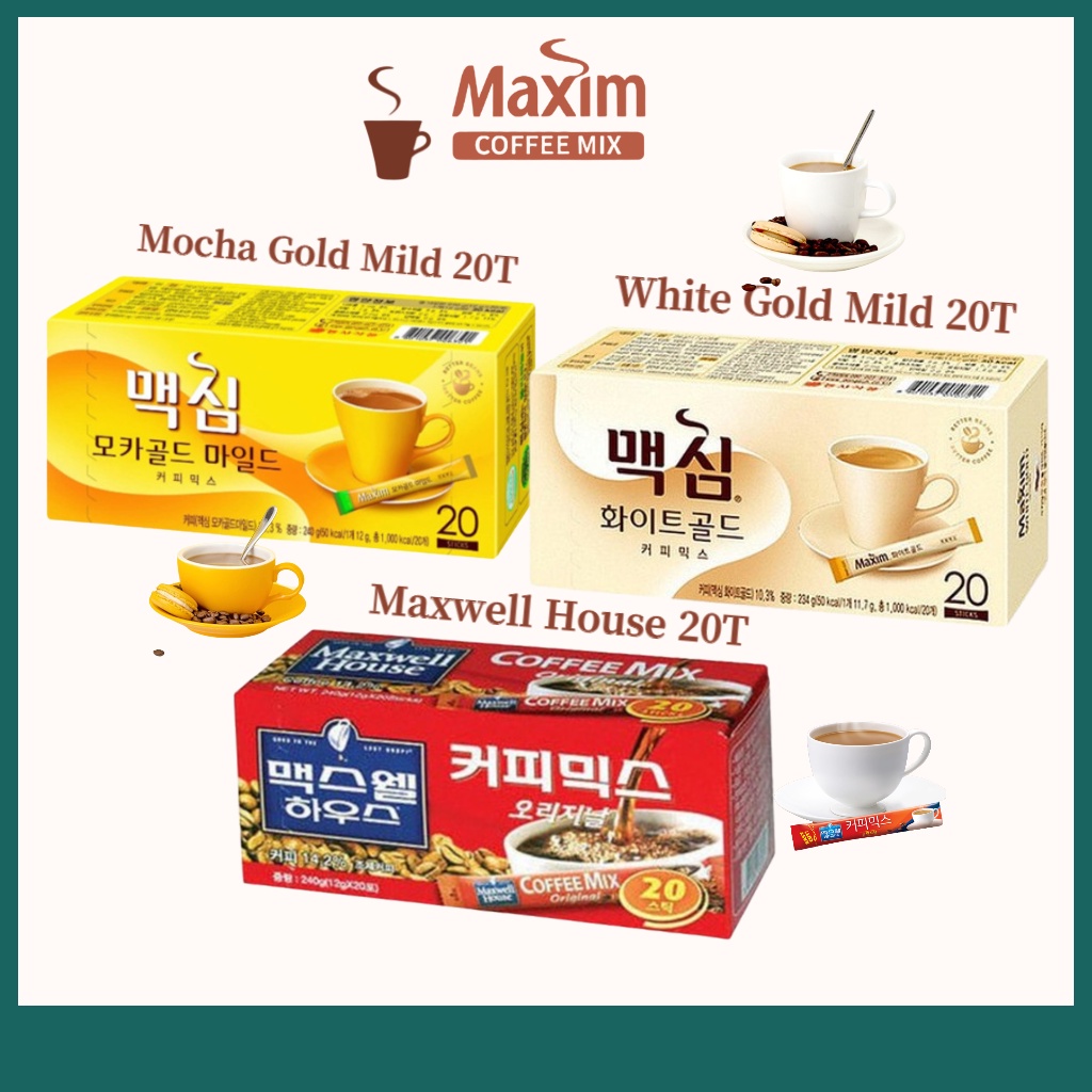 [Maxim] Korea Maxim Instant coffee (10T,20T) Mocha Gold Mild/white gold