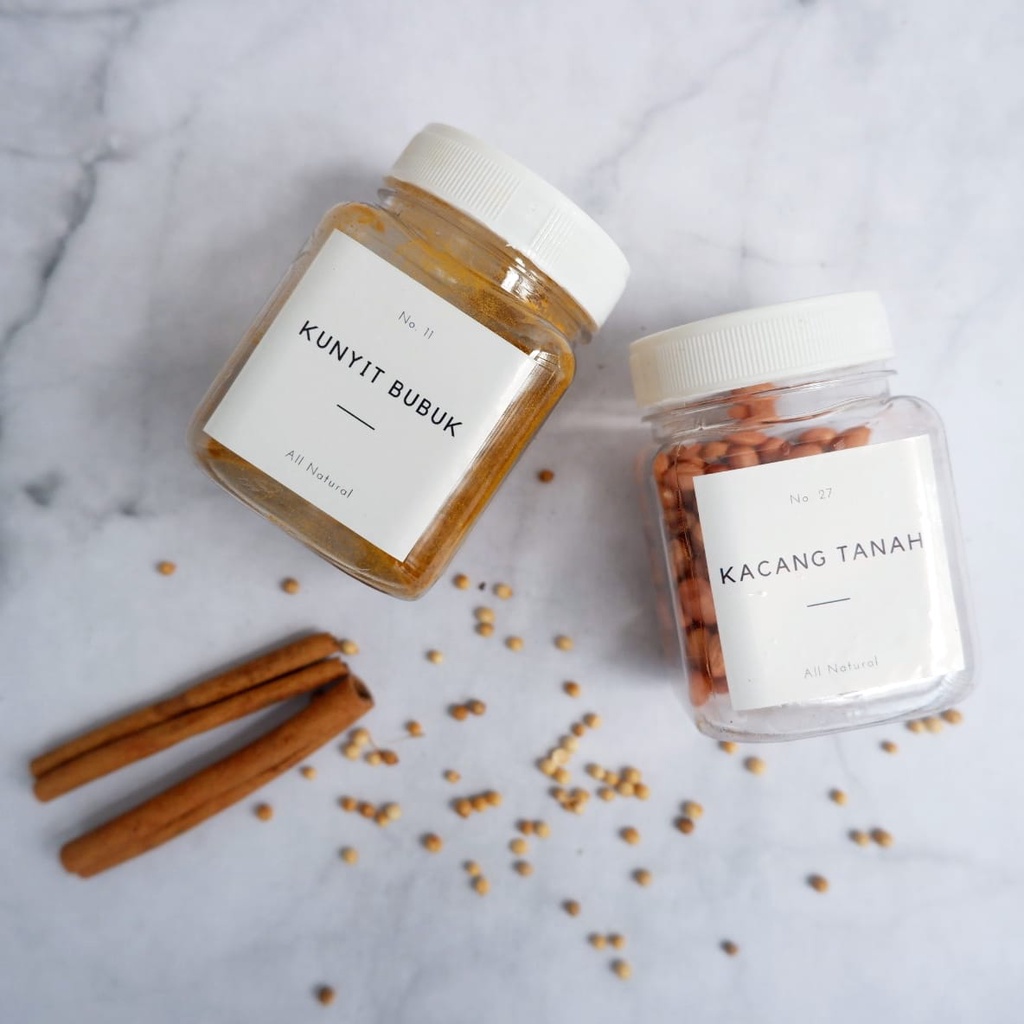 Korean Minimalist Aesthetic Kitchen Spice Jar Box 200ml Set Aesthetic ...