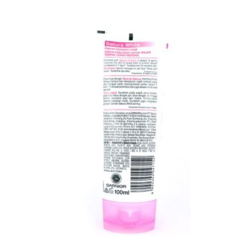 Garnier Sakura White Pinkish & Poreless Whip Foam 100ml - Gambar 3