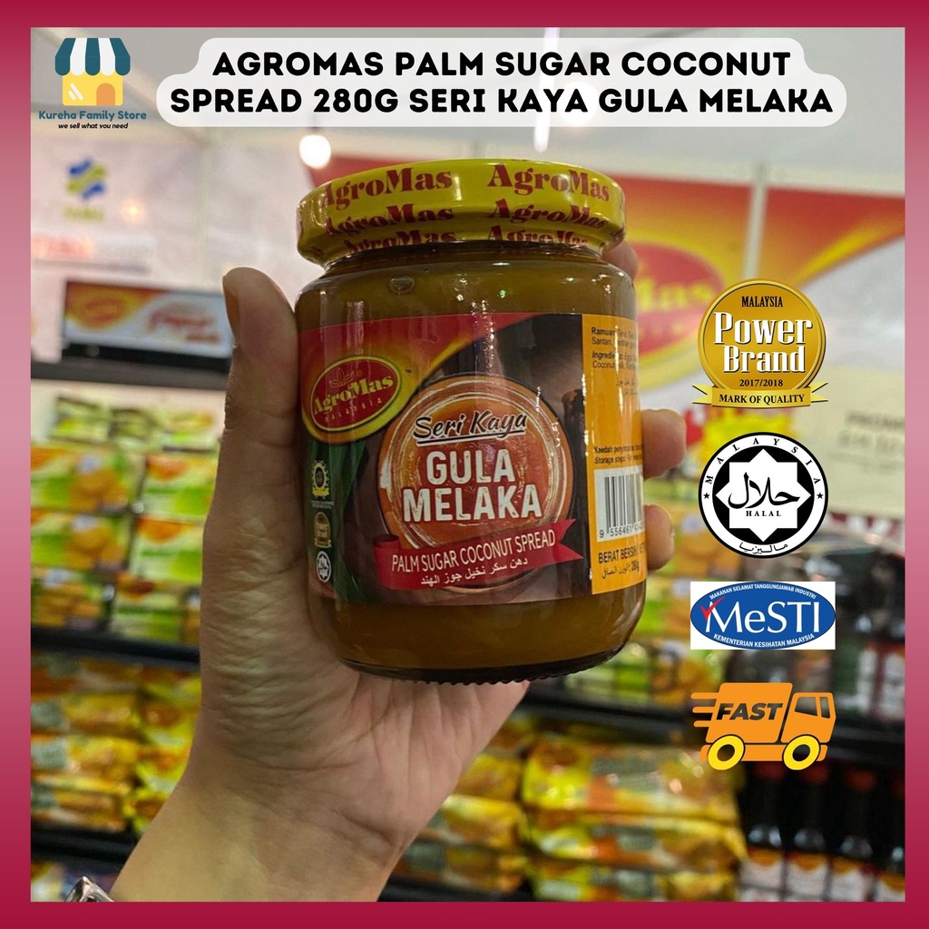 AGROMAS Seri Kaya Gula Melaka 280g Palm Sugar Coconut Spread Sapuan ...