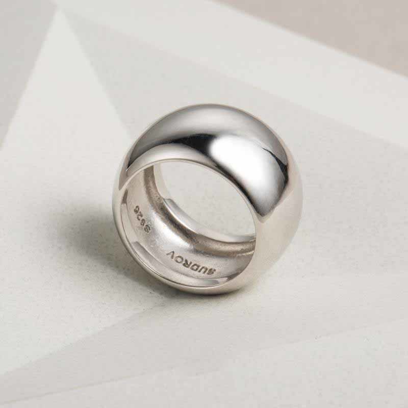 ❤Niche Design Sterling Silver Influencer Wide Ring Cool Style Simple Atmospheric Female Fashion Unique Index Finger Vintage Cute Rings Women Jewelry Korean Fashion Accessories Couple Ring Sterling Sil