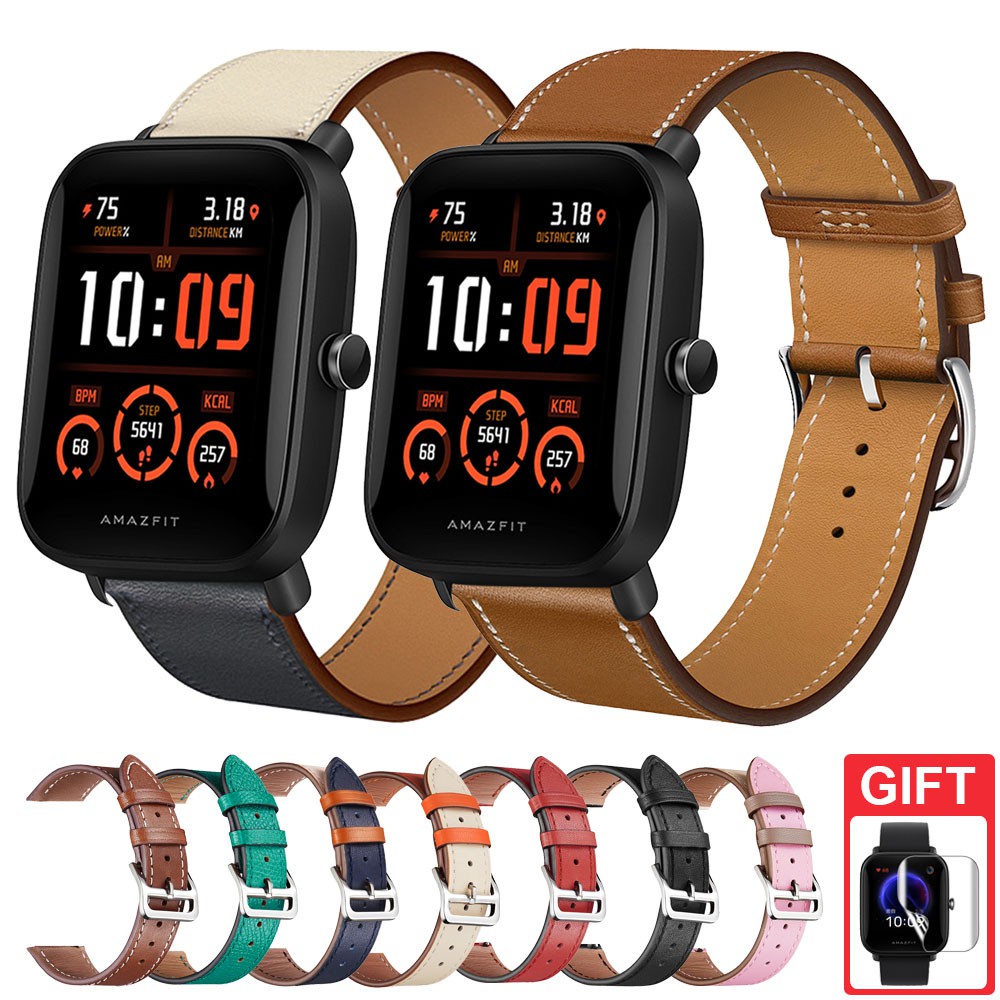 Leather strap amazfit bip deals