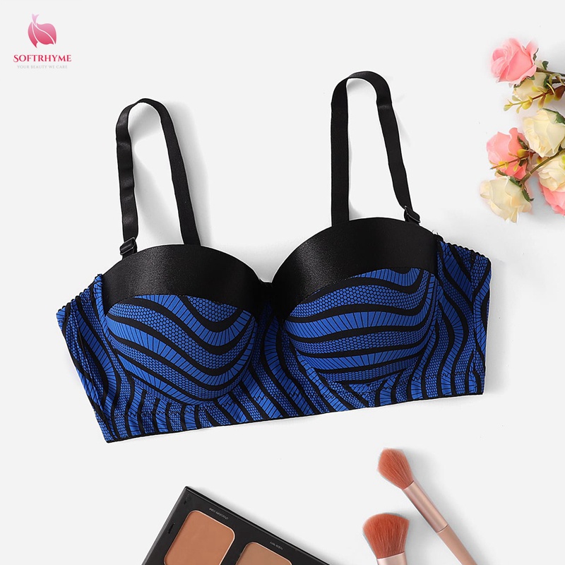 Softrhyme 85 90 95 100 C Wired bras for women 1/2 cup plunge bra plus